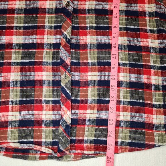 Field & Stream Women's 100% Cotton Plaid Flannel Button Up Shirt Size Small VTG - Picture 3 of 15